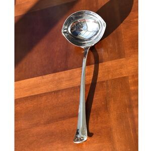 Vintage Taunton Silverplate Serving Ladle E.P. Brass Hong Kong 1970s - 12.5"